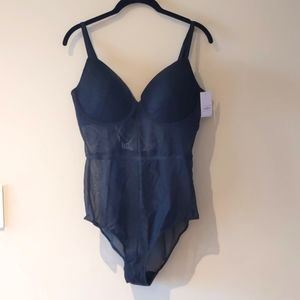 Auden Black Lace Underwire Bodysuit